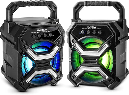 Portable Wireless Bluetooth Speaker with TWS Function - Rechargeable Bluetooth Speaker - LES flashing Lights by Anti Spier