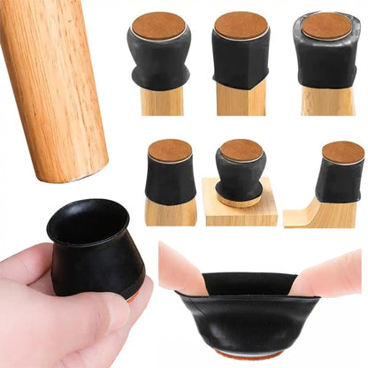 16pcs Silicone Furniture Leg Protectors: Floor Protection & Anti-slip Pads by Anti Spier