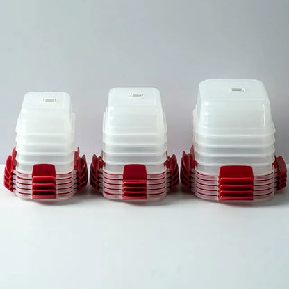 5 Pack Stackable Food Storage Containers Airtight & Leakproof Set Snap Lock Lids by Anti Spier