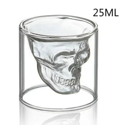 Double Layered Glass Skull Coffee Mug by Anti Spier