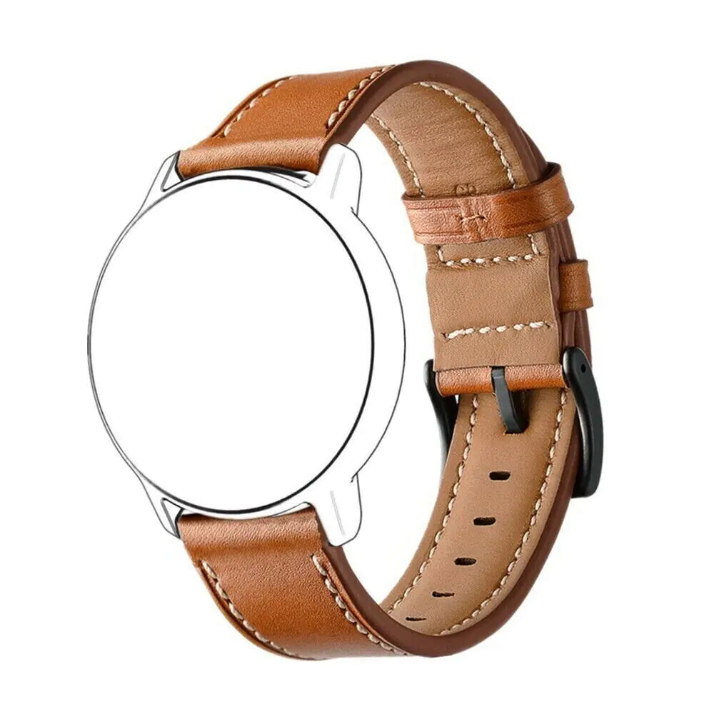 18mm 20mm 22mm Classic Genuine Leather Watch Band Strap Quick Release Wristband by Anti Spier