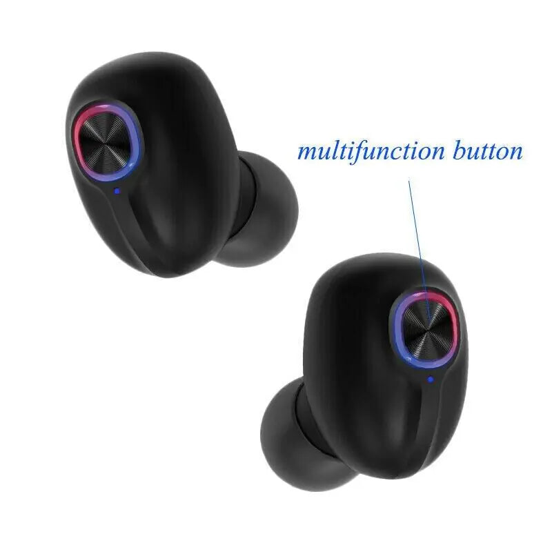 TWS Bluetooth Earbuds Waterproof Bluetooth 5.1 Headset Noise Cancelling Wireless by Anti Spier