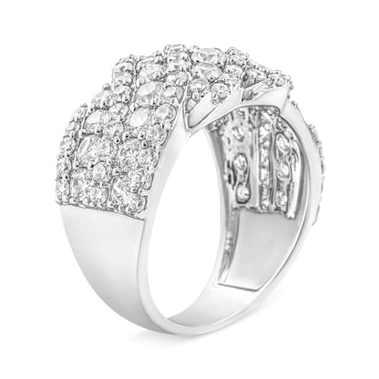 10K Yellow Gold 3.00 Cttw Diamond Multi Row Cluster Band Ring (I-J Color, I3 Clarity) by Anti Spier