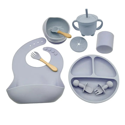 Baby Silicone Feeding Tableware Set by Anti Spier