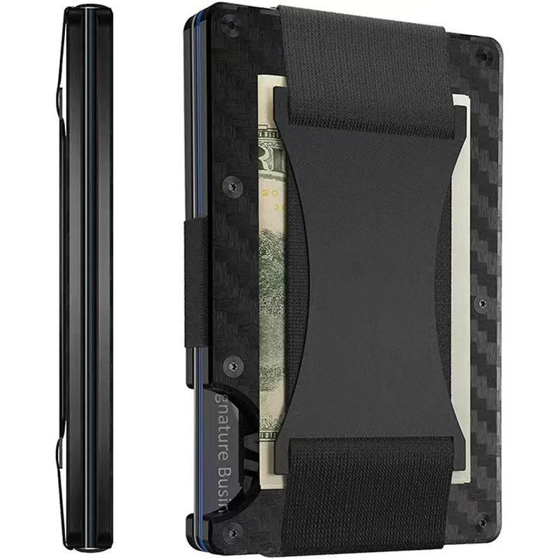 New Metal Card Bag Carbon Fiber Wallet Wallet RFID Anti-theft Swiping Blocking Technology by Anti Spier