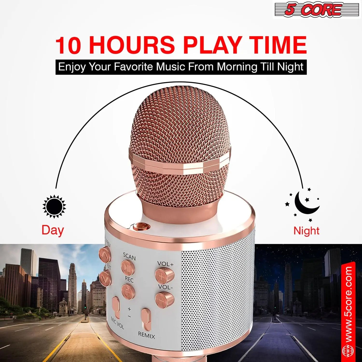5Core Wireless Karaoke Microphone Bluetooth Mic Portable Handheld Microfonos Inalambricos by Anti Spier