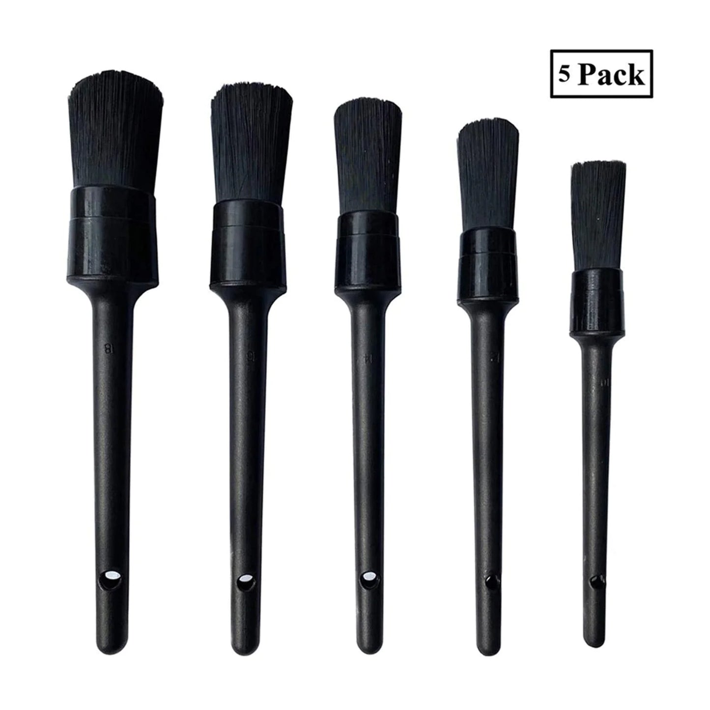 5PC Car Detailing Brush Kit Boar Hair Vehicle Auto Interior For Wheel Clean Sets by Anti Spier