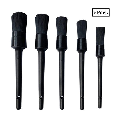 5PC Car Detailing Brush Kit Boar Hair Vehicle Auto Interior For Wheel Clean Sets by Anti Spier