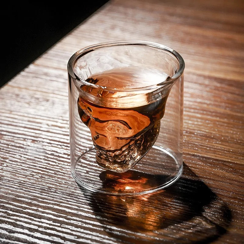 Double Layered Glass Skull Coffee Mug by Anti Spier