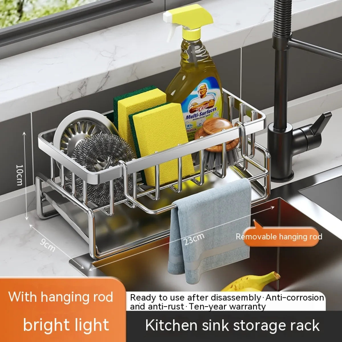Multi-Functional Kitchen Sink Storage & Drainage Rack by Anti Spier