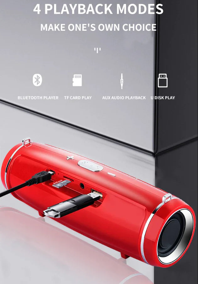 Bluetooth 5.1 Speaker Wireless Waterproof Outdoor Stereo LOUD Bass USB/TF Strap by Anti Spier