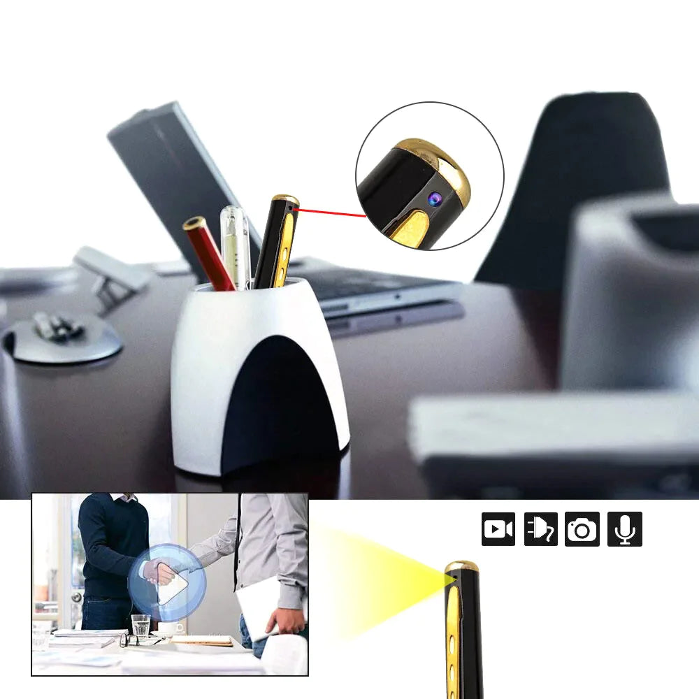 Pen Camera Cam Mini Hidden Pocket Audio Video Recorder DVR Security 1080P HD USA by Anti Spier