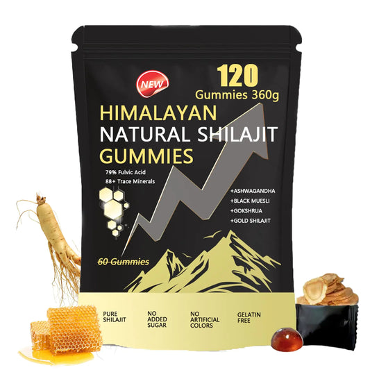 Shilajit Gummies 120 Gummies - Pure Himalayan Shilajit Gummies for Men Ashwagandha KSM-66 Gokshura Organic Honey & Ginseng | 79%+ Fulvic Acid & 88+ Trace Minerals Non-GMO & Sugar Free by Anti Spier