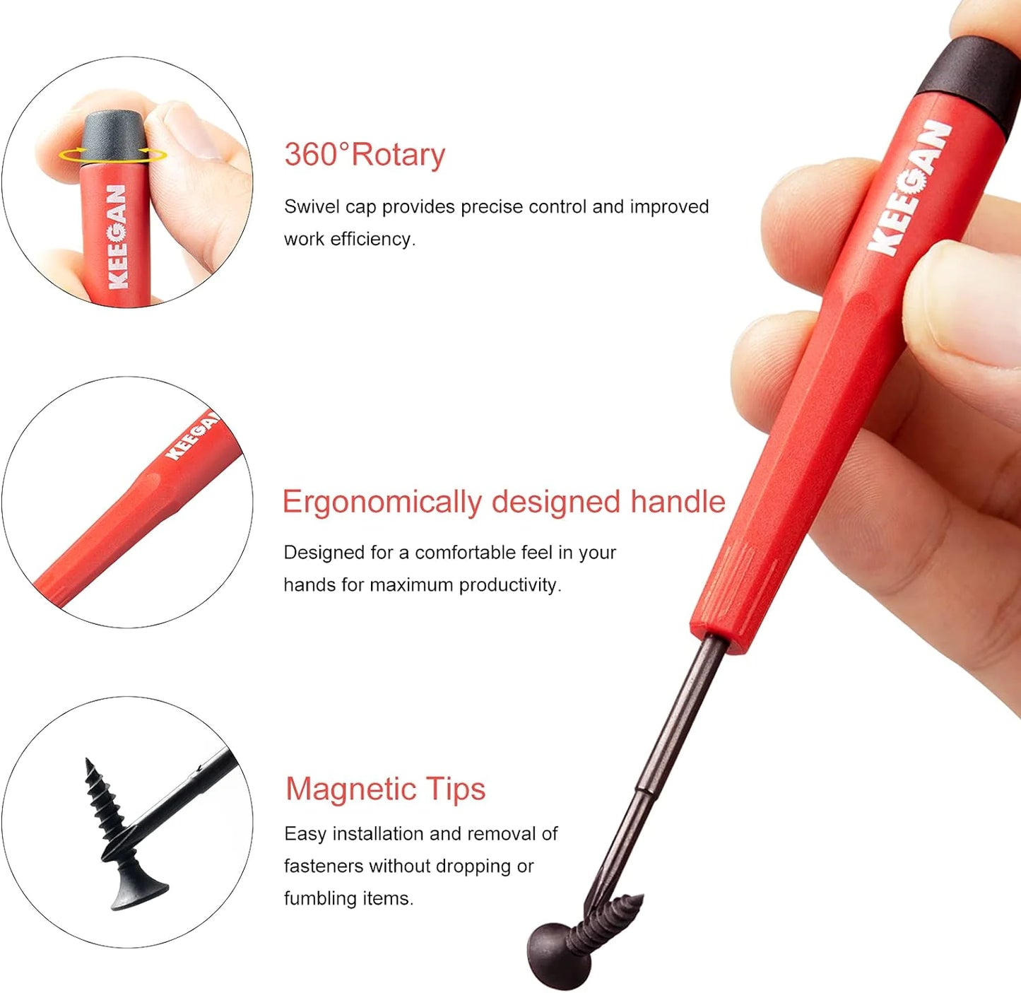 6 Piece Precision Screwdriver Tool Set Eyeglass Repair Computer Kit Magnetic Bit by Anti Spier