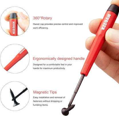 6 Piece Precision Screwdriver Tool Set Eyeglass Repair Computer Kit Magnetic Bit by Anti Spier