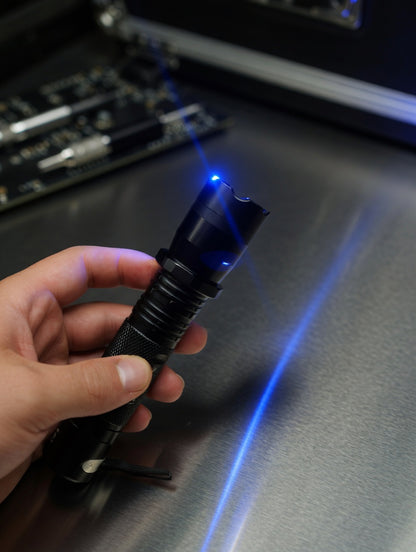 Black Flashlight Stun Shock Rechargeable Super Bright LED with Holster by Anti Spier