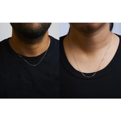 Unisex Solid 14K Gold 1.5mm Paperclip Chain Necklace - Choice of Length and Metal Color by Anti Spier