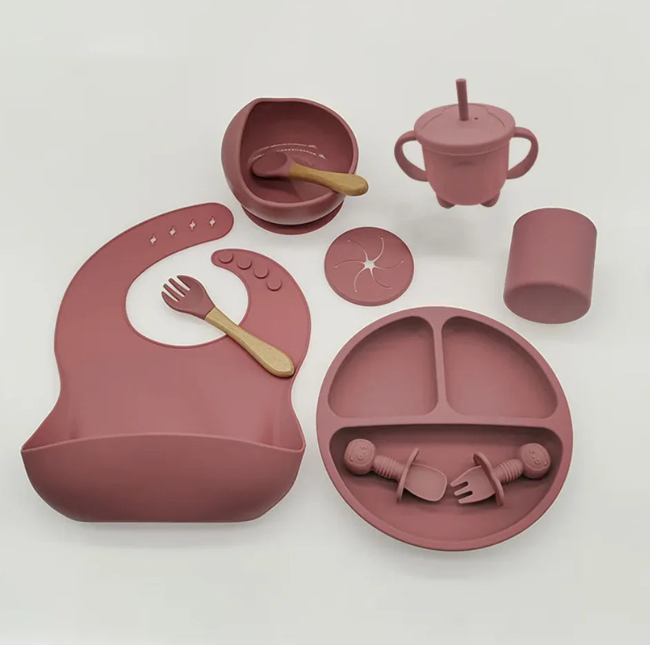 Baby Silicone Feeding Tableware Set by Anti Spier