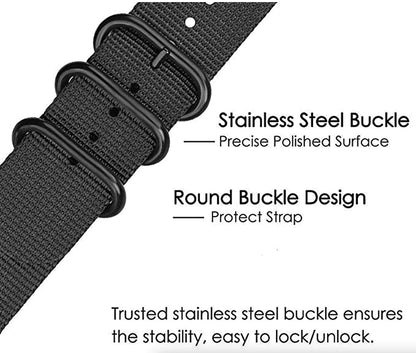 18mm 20mm 22mm Durable Military Woven Nylon Wrist Watch Band Quick Release Strap by Anti Spier
