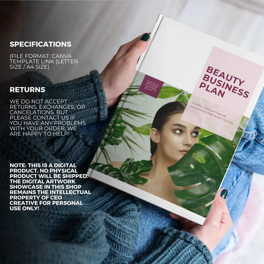 Downloadable Beauty Business Plan 100 Template by Anti Spier