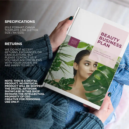 Downloadable Beauty Business Plan 100 Template by Anti Spier