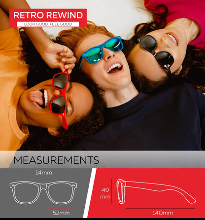 Retro Rewind Polarized Sunglasses for Men and Women - UV Protection Classic Sun Glasses Matte Lime Green | Revo Orange by Anti Spier