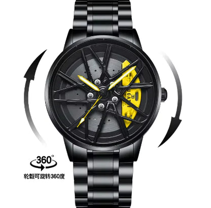 Car Wheel Hub Rim Watch by Anti Spier
