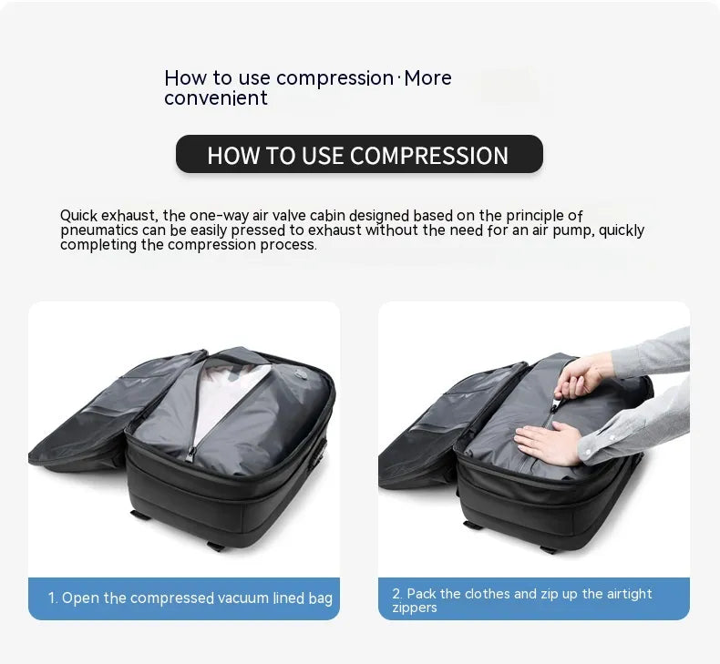 Vacuum Compression Large-capacity Backpack by Anti Spier
