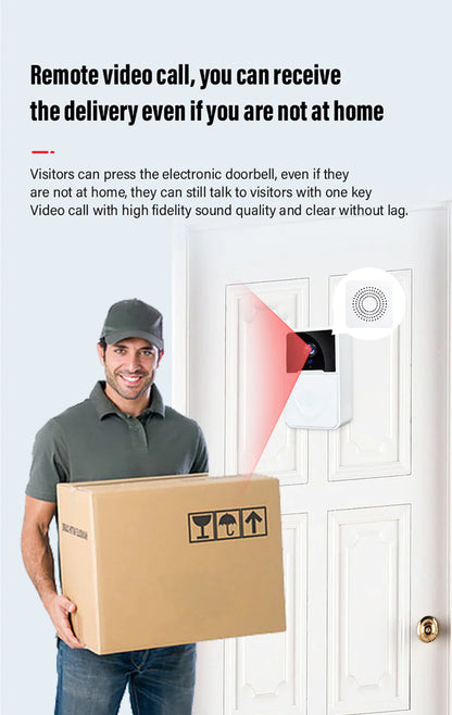 Wireless Security WiFi Smart Doorbell Intercom Video Camera Bell Chime Door Ring by Anti Spier
