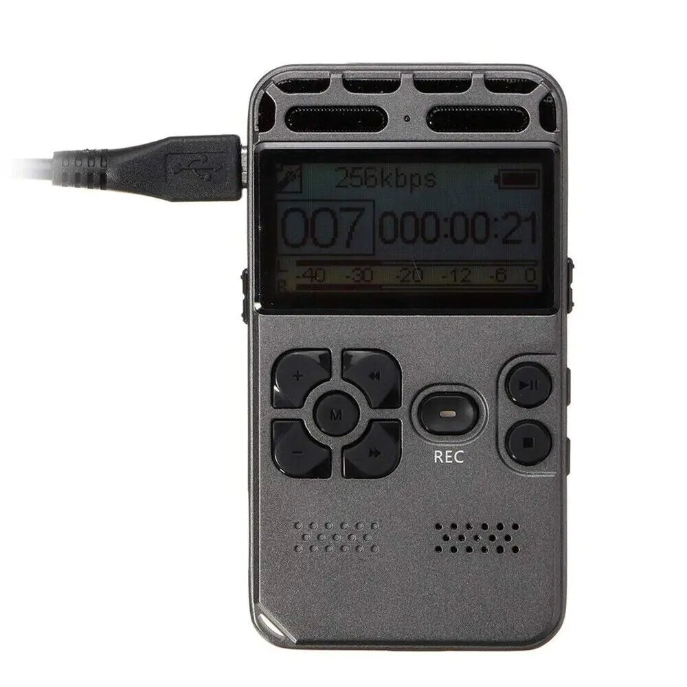 64GB Rechargeable LCD Digital Audio Sound Voice Recorder Dictaphone MP3 Player by Anti Spier