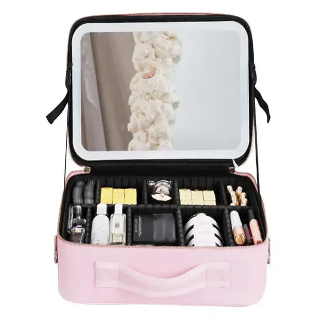 Smart LED Cosmetic Case with Mirror by Anti Spier