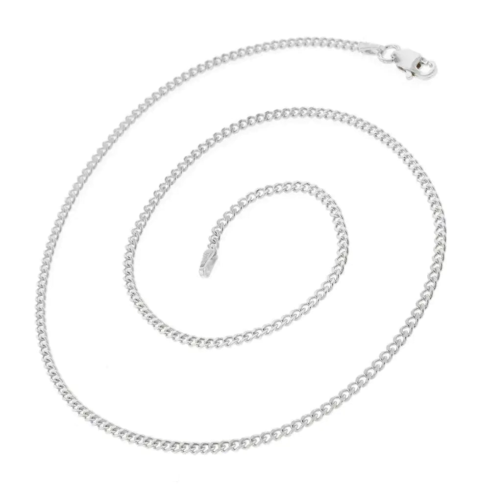925 Sterling Silver 2MM Cuban Chain by Anti Spier