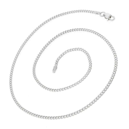 925 Sterling Silver 2MM Cuban Chain by Anti Spier