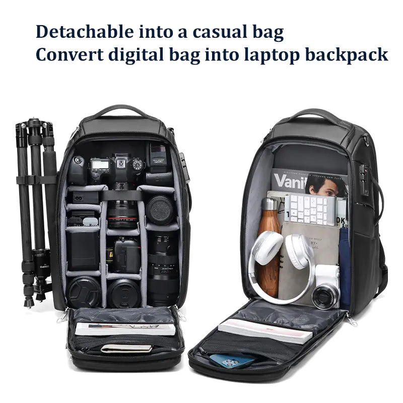 Large Capacity Camera & Laptop Backpack by Anti Spier