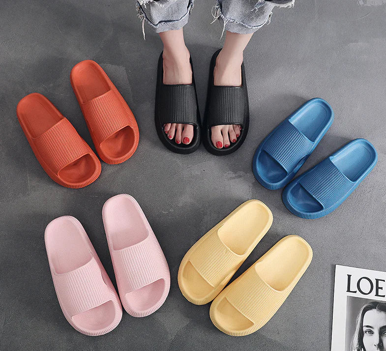 Cozy Pillow Slides Anti-Slip Sandals Ultra Soft Slippers Cloud Home Outdoor Shoe by Anti Spier