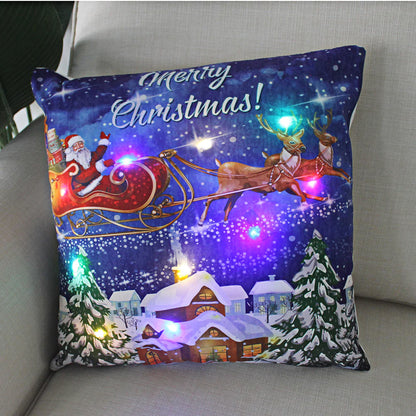 Super Soft Plush Christmas LED Lantern Pillowcase by Anti Spier