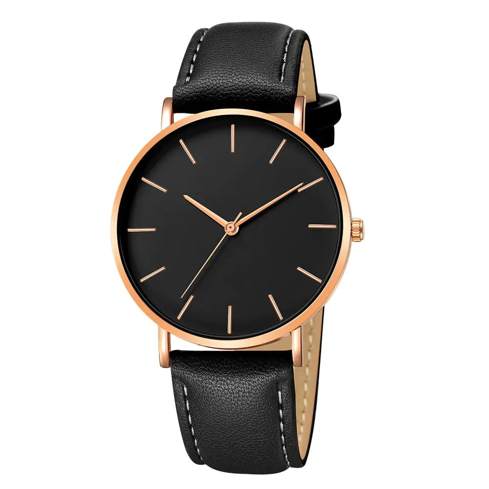 Simple Leather Men's Luxury Watches by Anti Spier