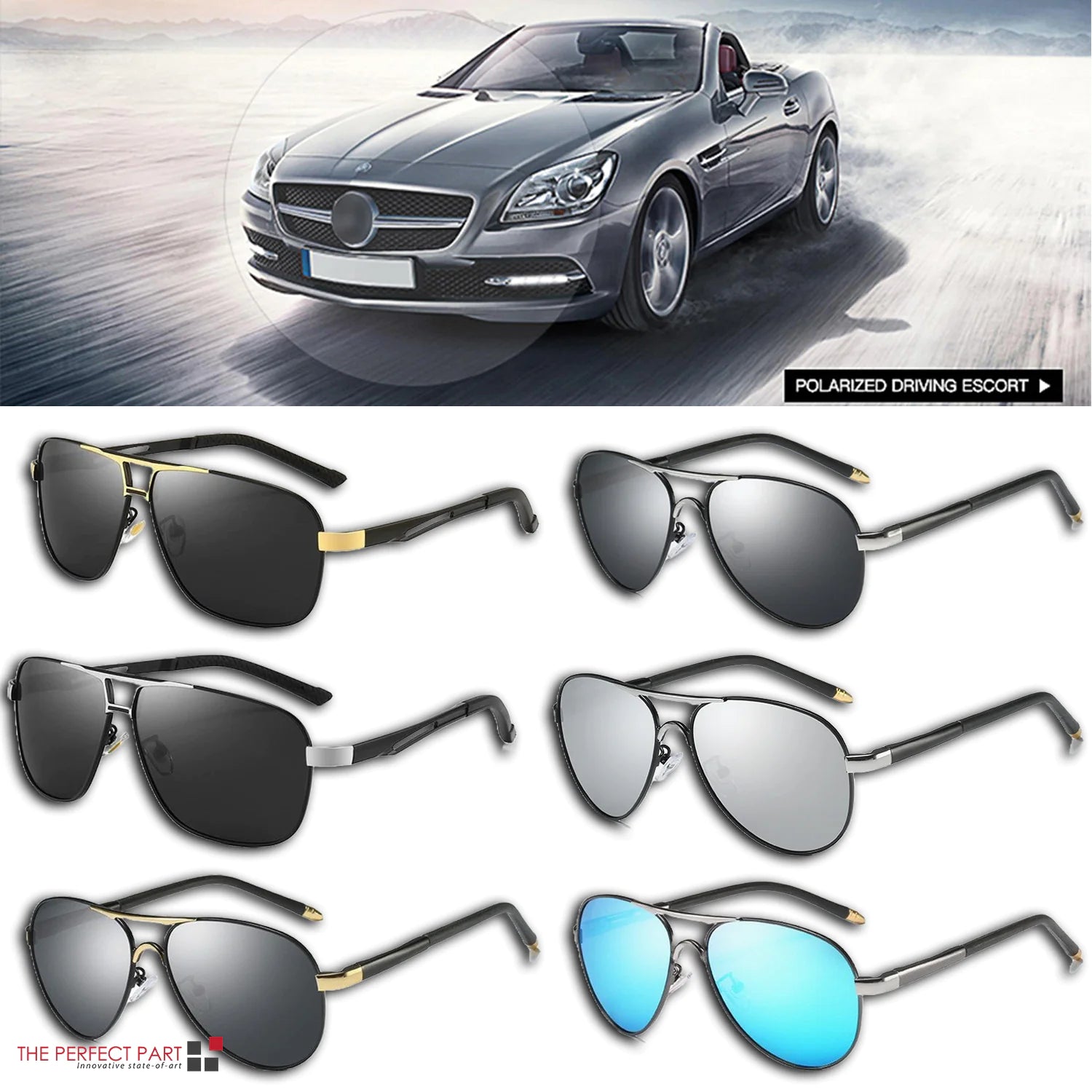 Mens Polarized Pilot Sunglasses Outdoor Driving UV400 Sun Glasses Sport Eyewear by Anti Spier