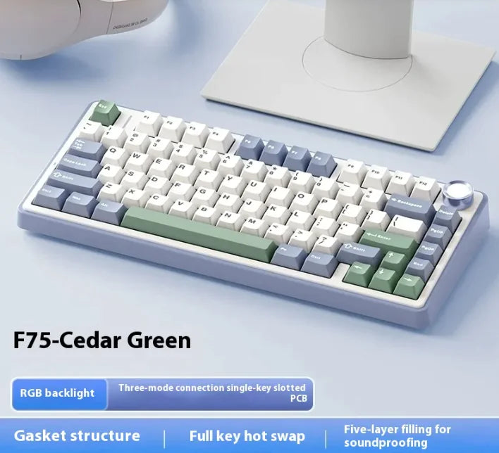 Wireless Three-Mode Bluetooth Mechanical Keyboard by Anti Spier