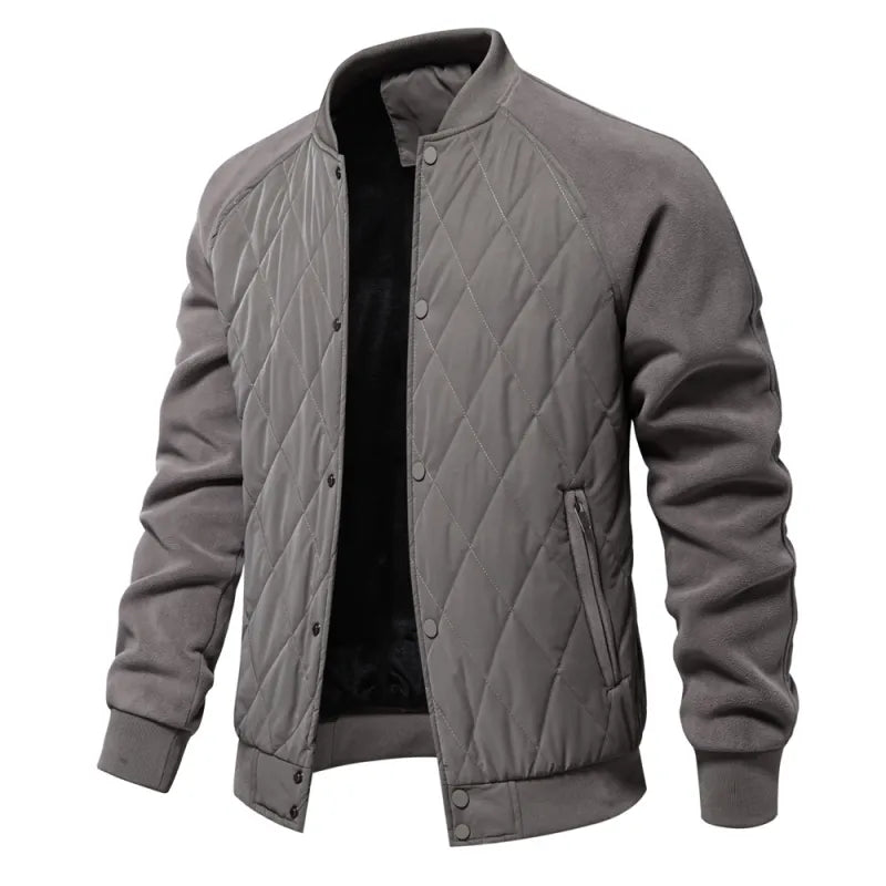 Mens Patchwork Thick Fleece Lined Jacket by Anti Spier