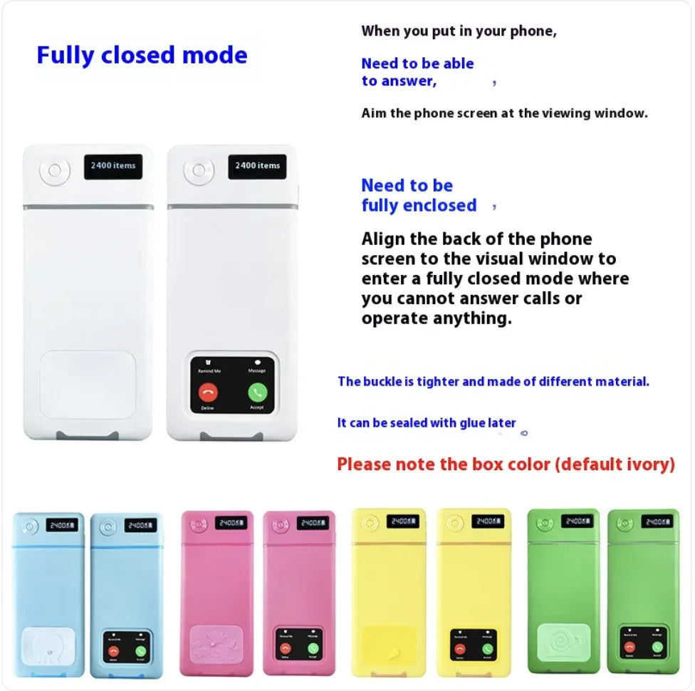 Enhanced Mobile Phone Lock Box with Timer – Self-Discipline Tool for Focus and Internet Control by Anti Spier