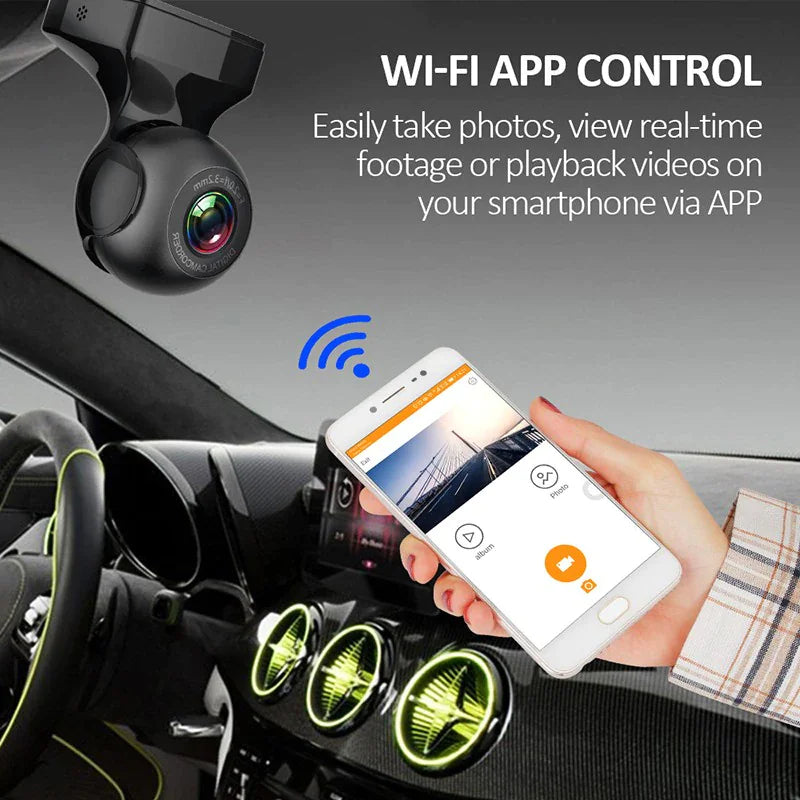 170° WiFi Dash Cam Recorder Car Camera HD 1080P Car DVR Vehicle Video G-Sensor by Anti Spier