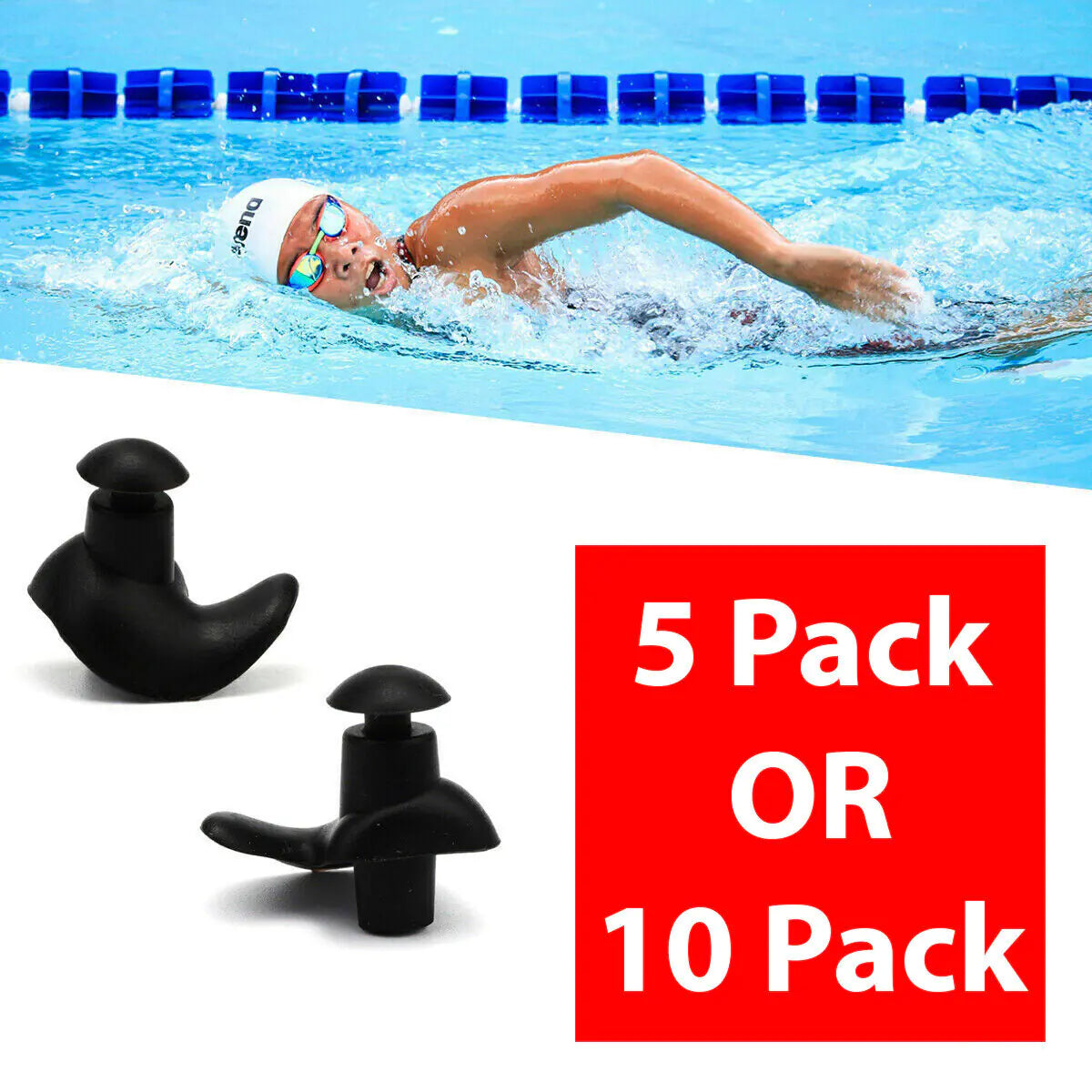 5/10 Pairs Soft Silicone Ear Plugs For Swimming Sleeping Anti Snore Reusable USA by Anti Spier