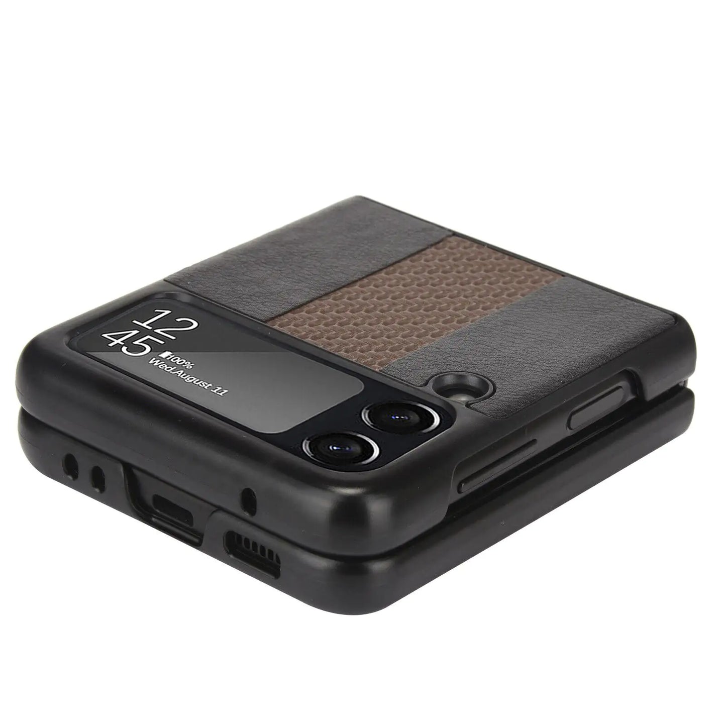 For Samsung Galaxy Z Flip 3 5G Slim Folding Leather Shockproof Phone Case Cover by Anti Spier