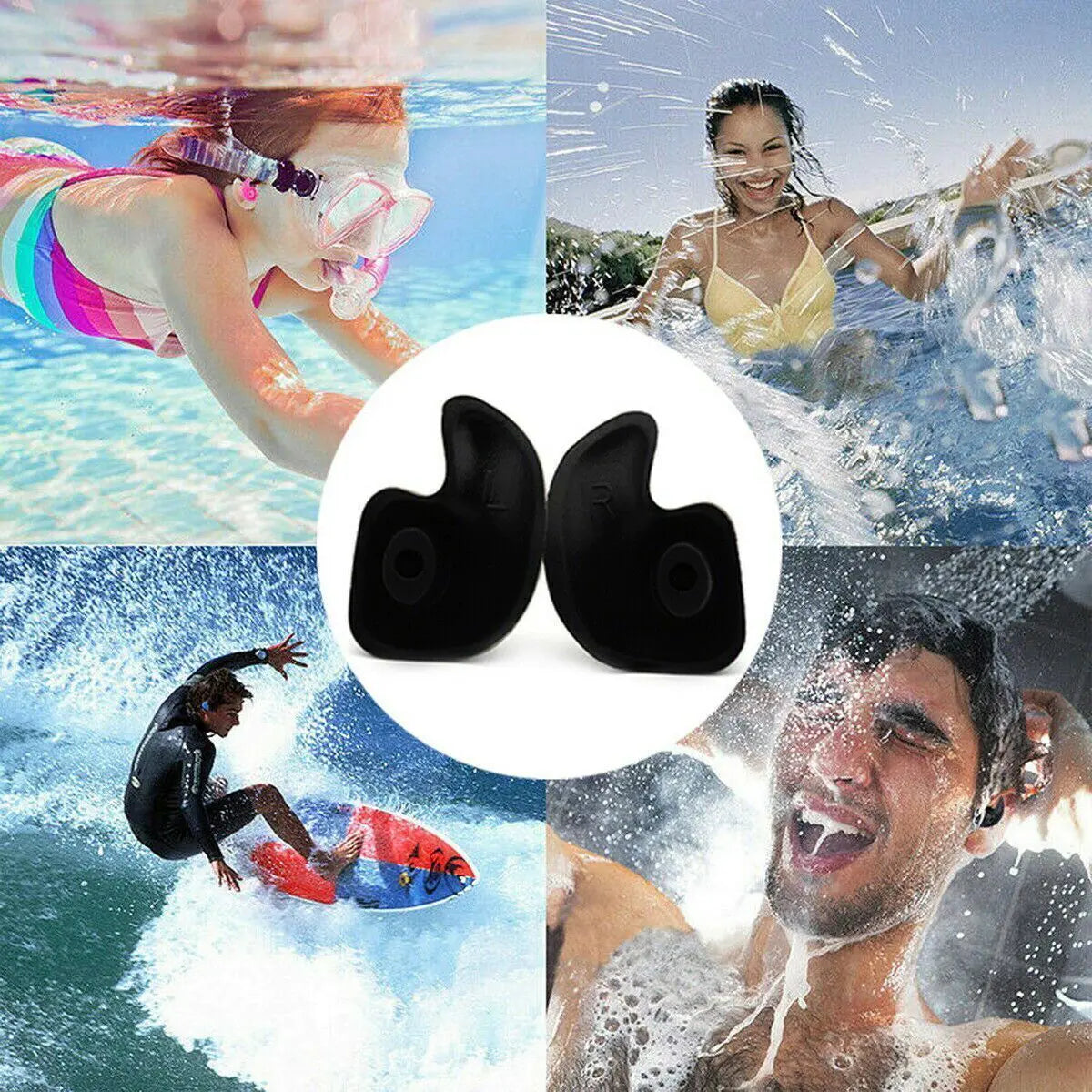 5/10 Pairs Soft Silicone Ear Plugs For Swimming Sleeping Anti Snore Reusable USA by Anti Spier