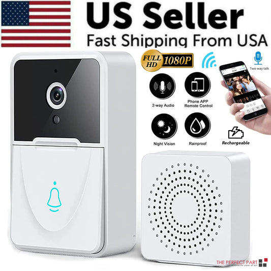 Wireless Security WiFi Smart Doorbell Intercom Video Camera Bell Chime Door Ring by Anti Spier