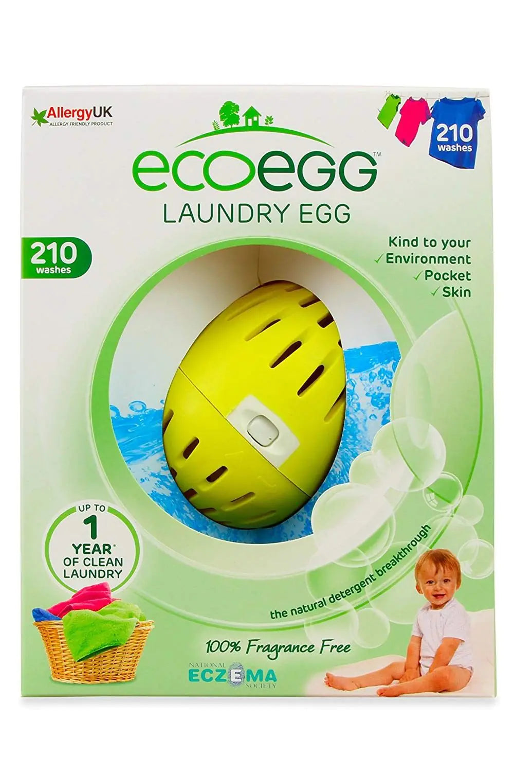 ecoegg Laundry Egg Fragrance Free 210 Loads by Anti Spier
