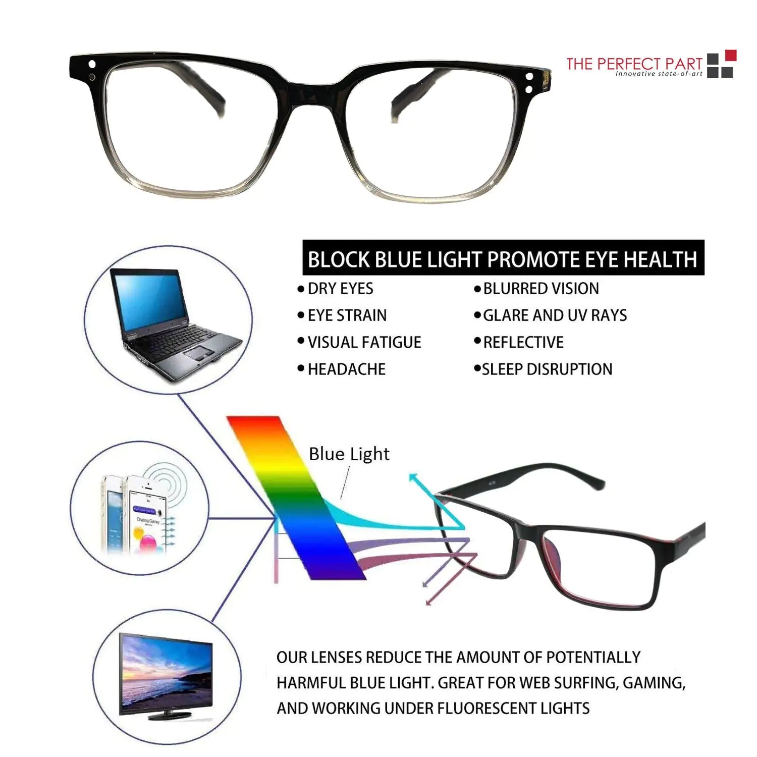 2 PK Unisex Blue Light Blocking Reading Glasses Computer Readers For Men Women by Anti Spier