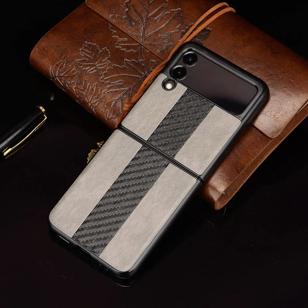 For Samsung Galaxy Z Flip 3 5G Slim Folding Leather Shockproof Phone Case Cover by Anti Spier