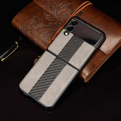 For Samsung Galaxy Z Flip 3 5G Slim Folding Leather Shockproof Phone Case Cover by Anti Spier